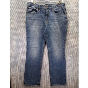 Old Navy Mens Bootcut Jeans 34x30 Medium Wash Stretch Denim Pants Cowboy
